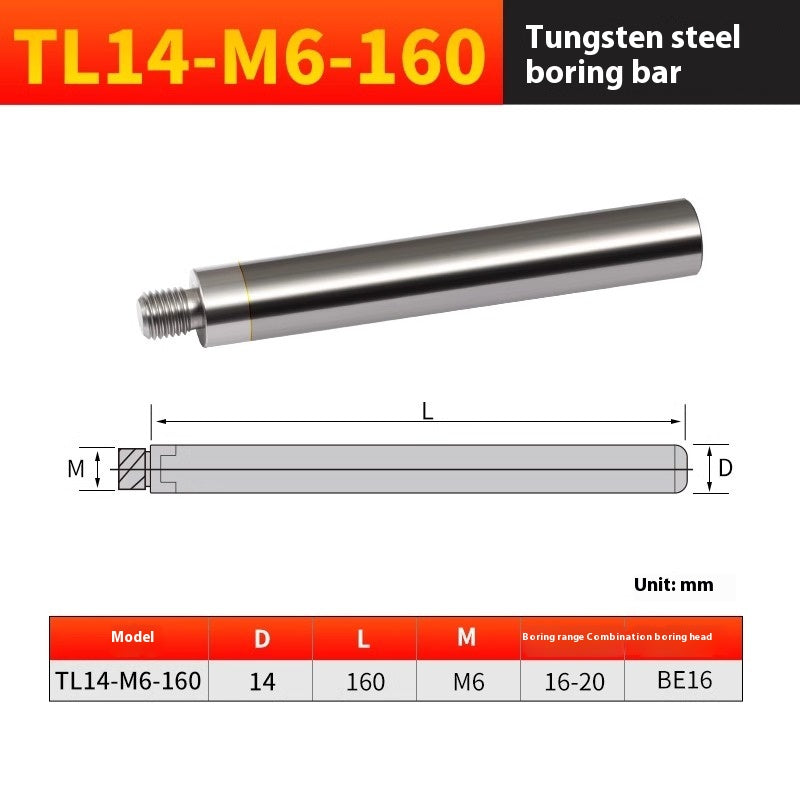 2052-Discardable detachable boring head BE reaming tool head NBJ16 shock-resistant tungsten steel boring rod boring tool holder collet sleeve Shandong Denso Pricision Tools Co.,Ltd.